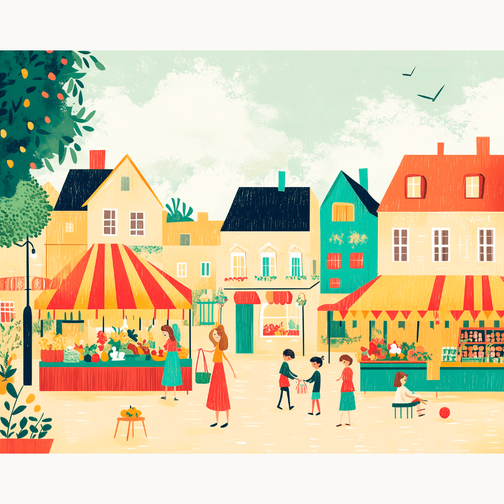 Street Market - Number Artist Diamond Painting Kits