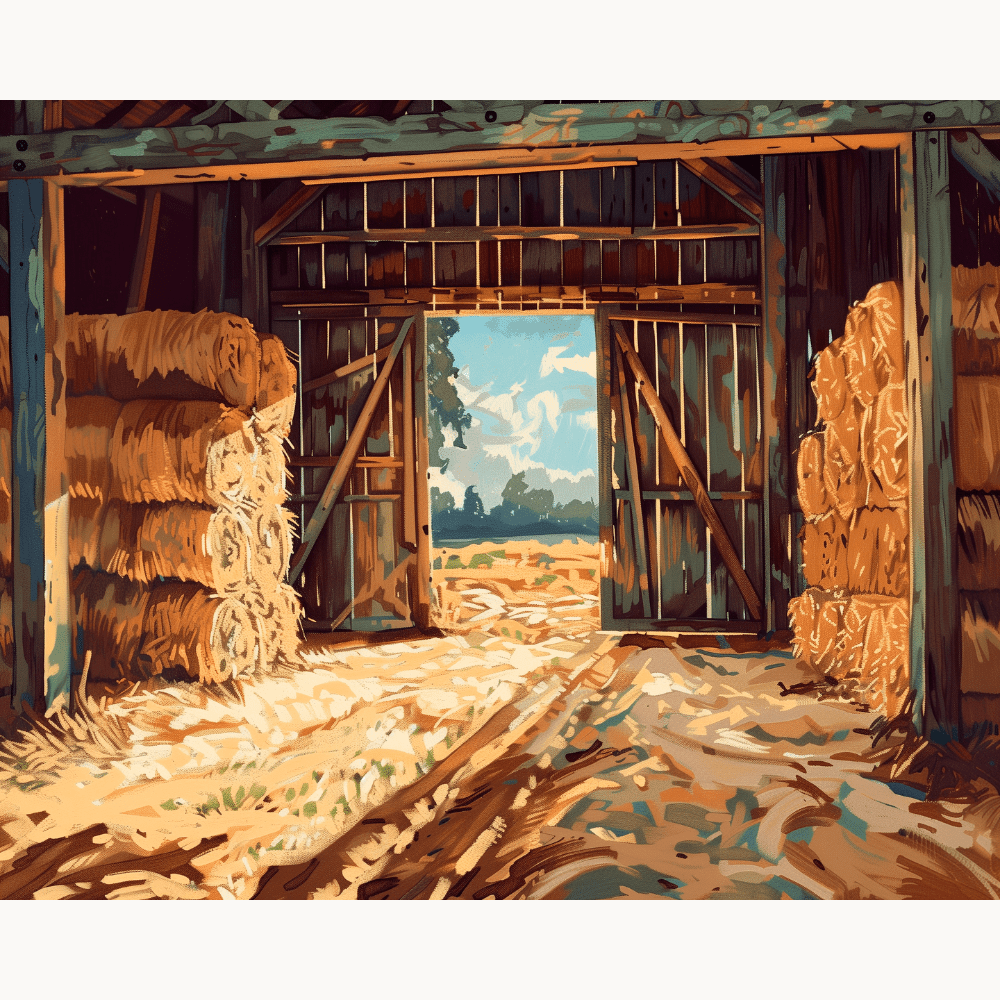 Sunny Barn Day - Number Artist Diamond Painting Kits