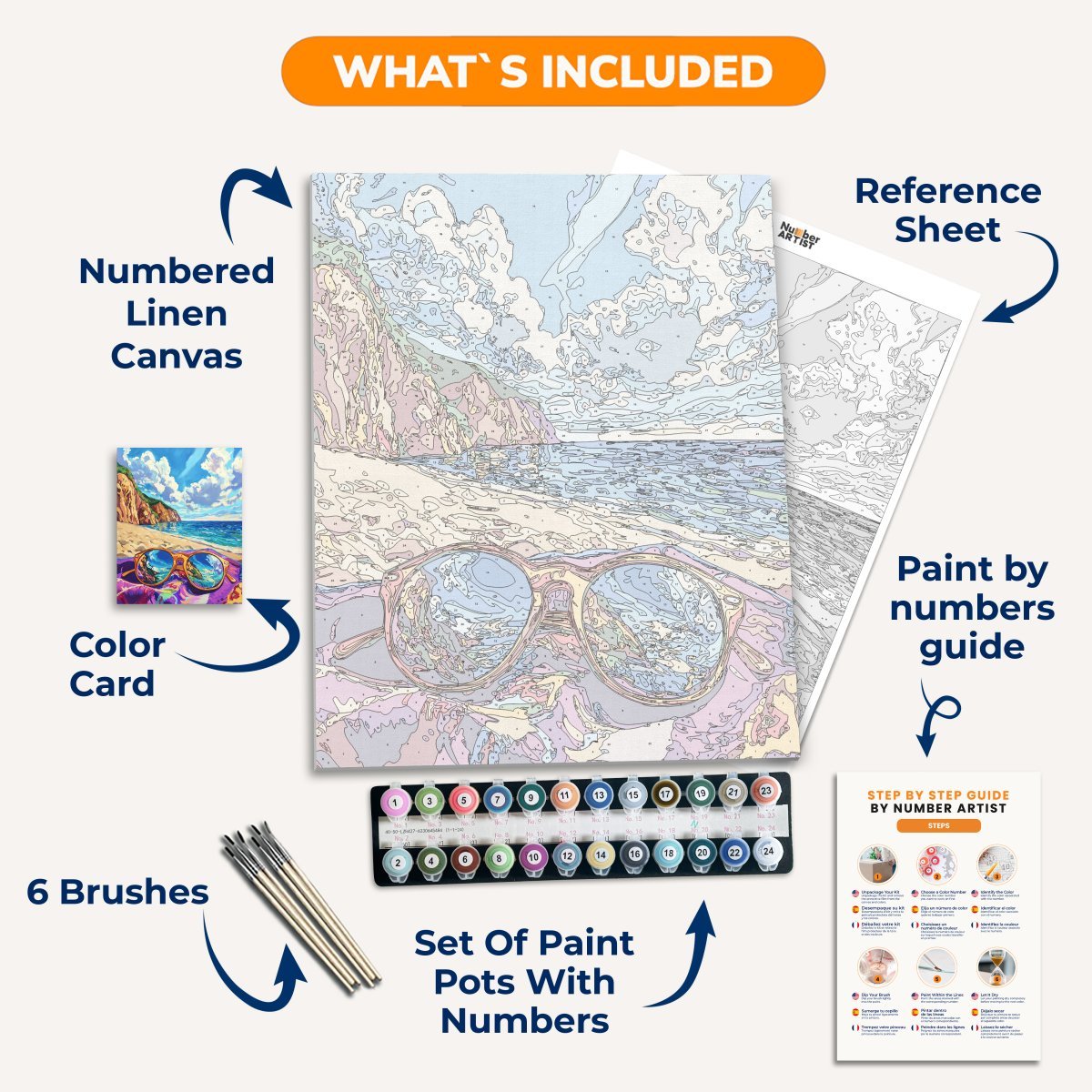 Sunny Seaside - Number Artist Diamond Painting Kits