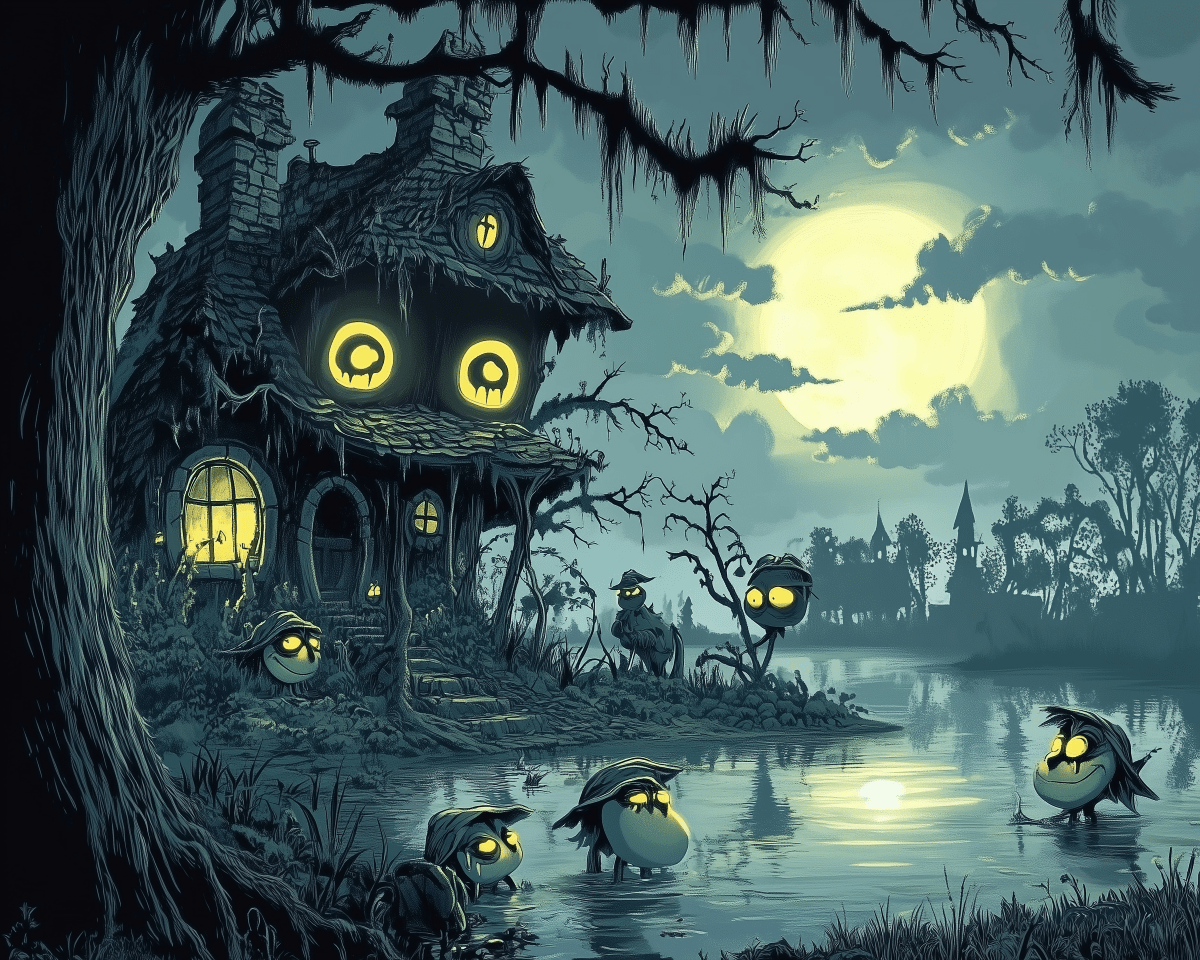 Swamp Monsters' Hut - Number Artist Diamond Painting Kits