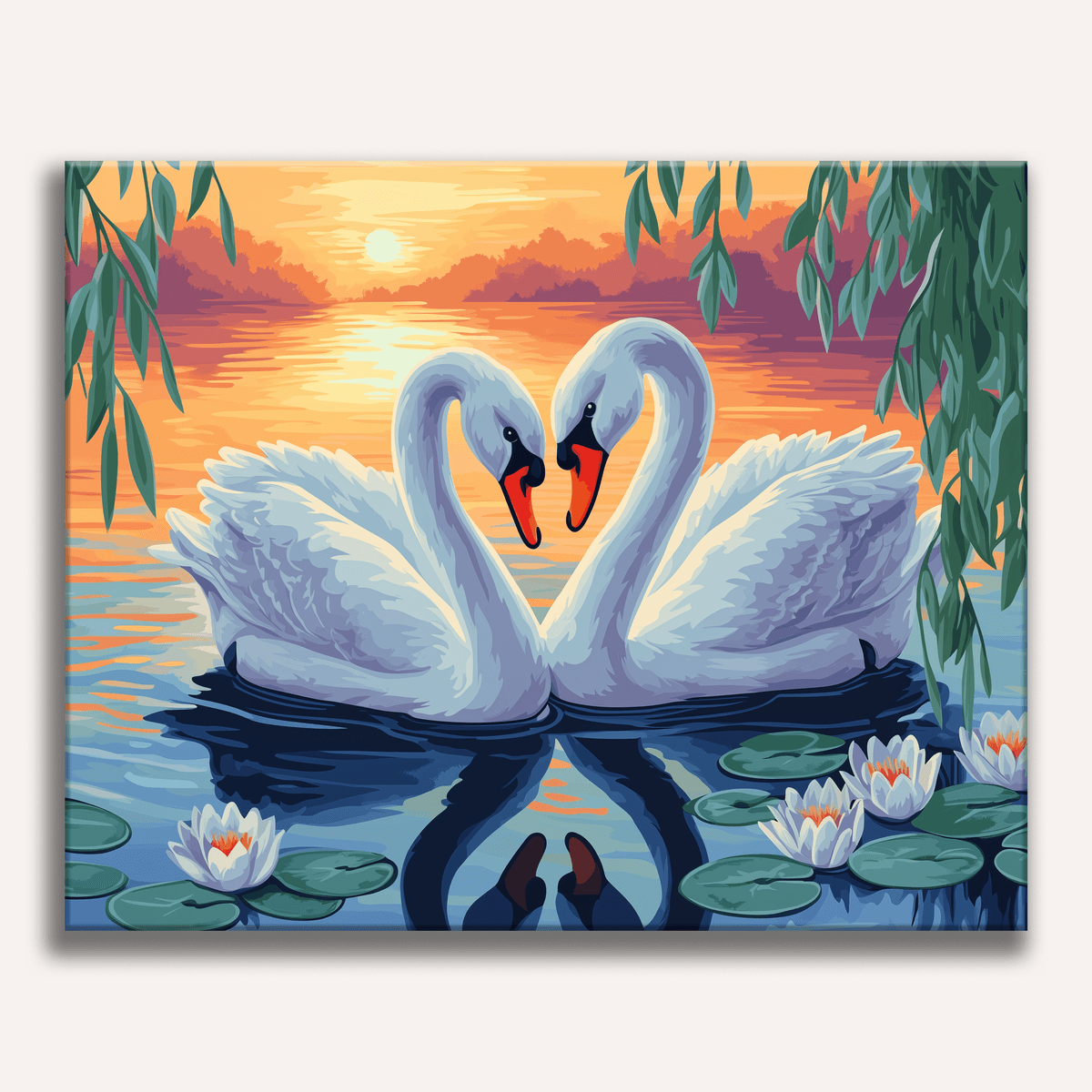 Swan Love - Number Artist Paint by Numbers Kits