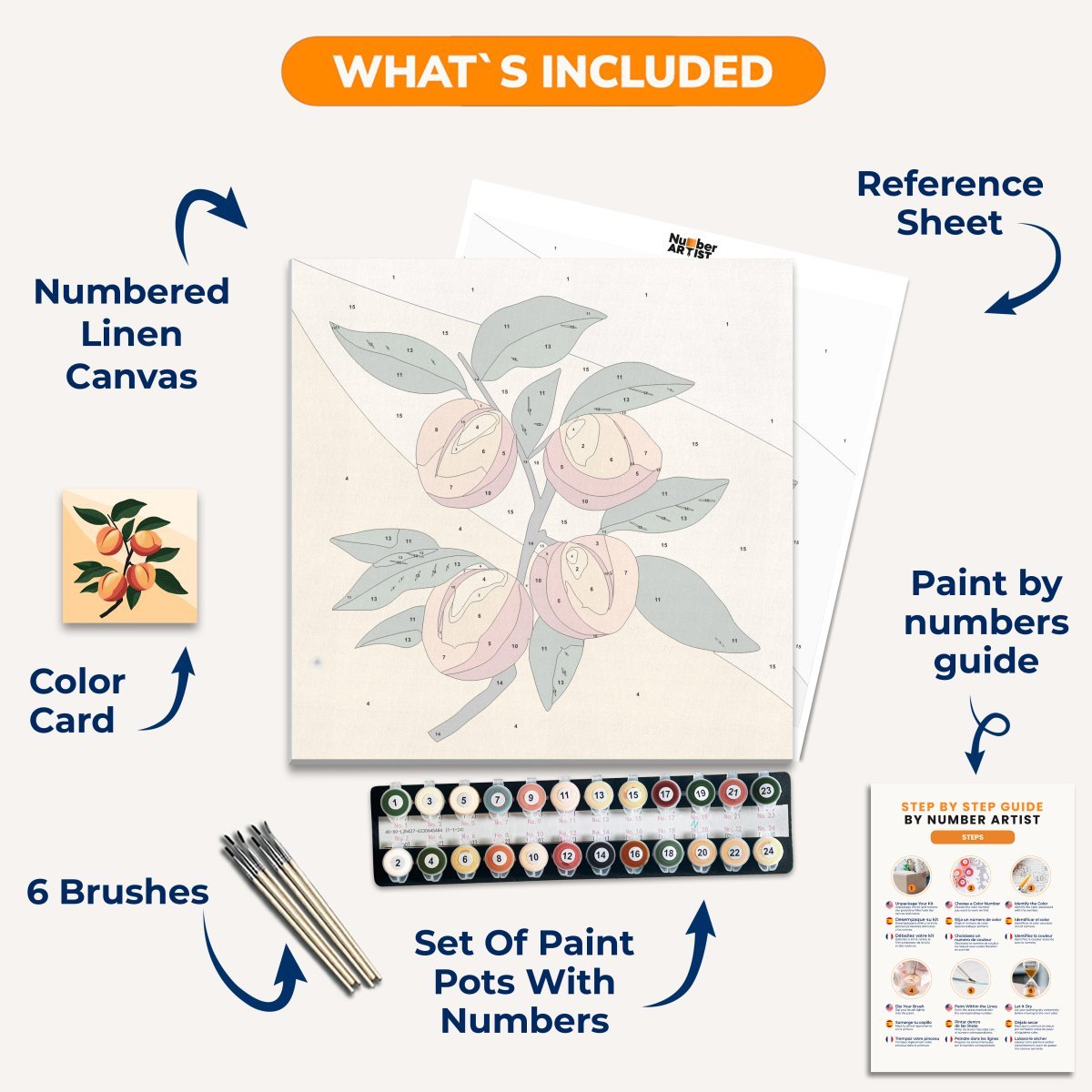 Sweet Peaches - Number Artist Diamond Painting Kits
