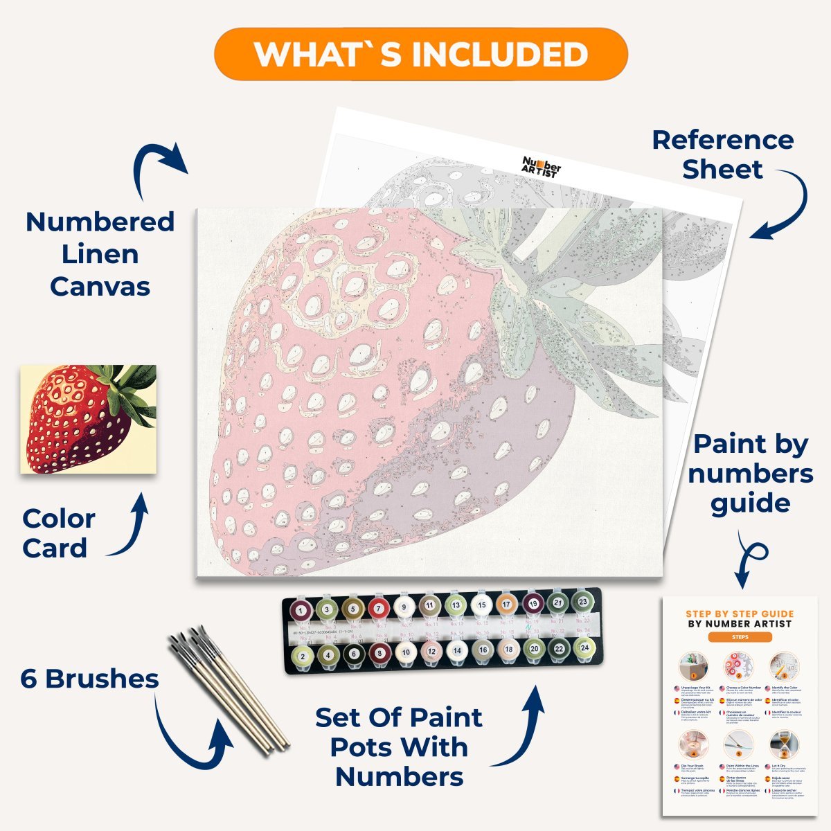 Sweet Strawberry - Number Artist Diamond Painting Kits
