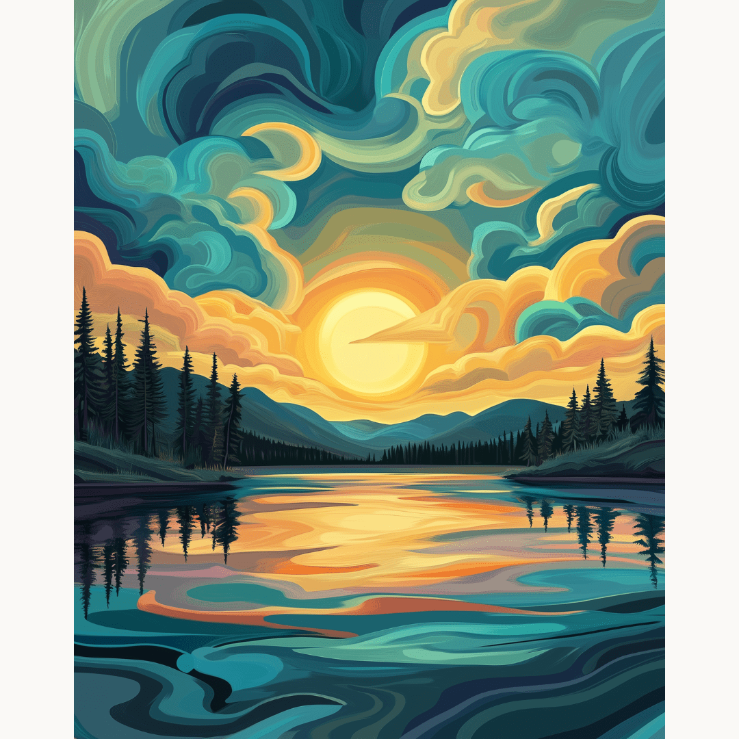 Swirling Bliss - Number Artist Diamond Painting Kits