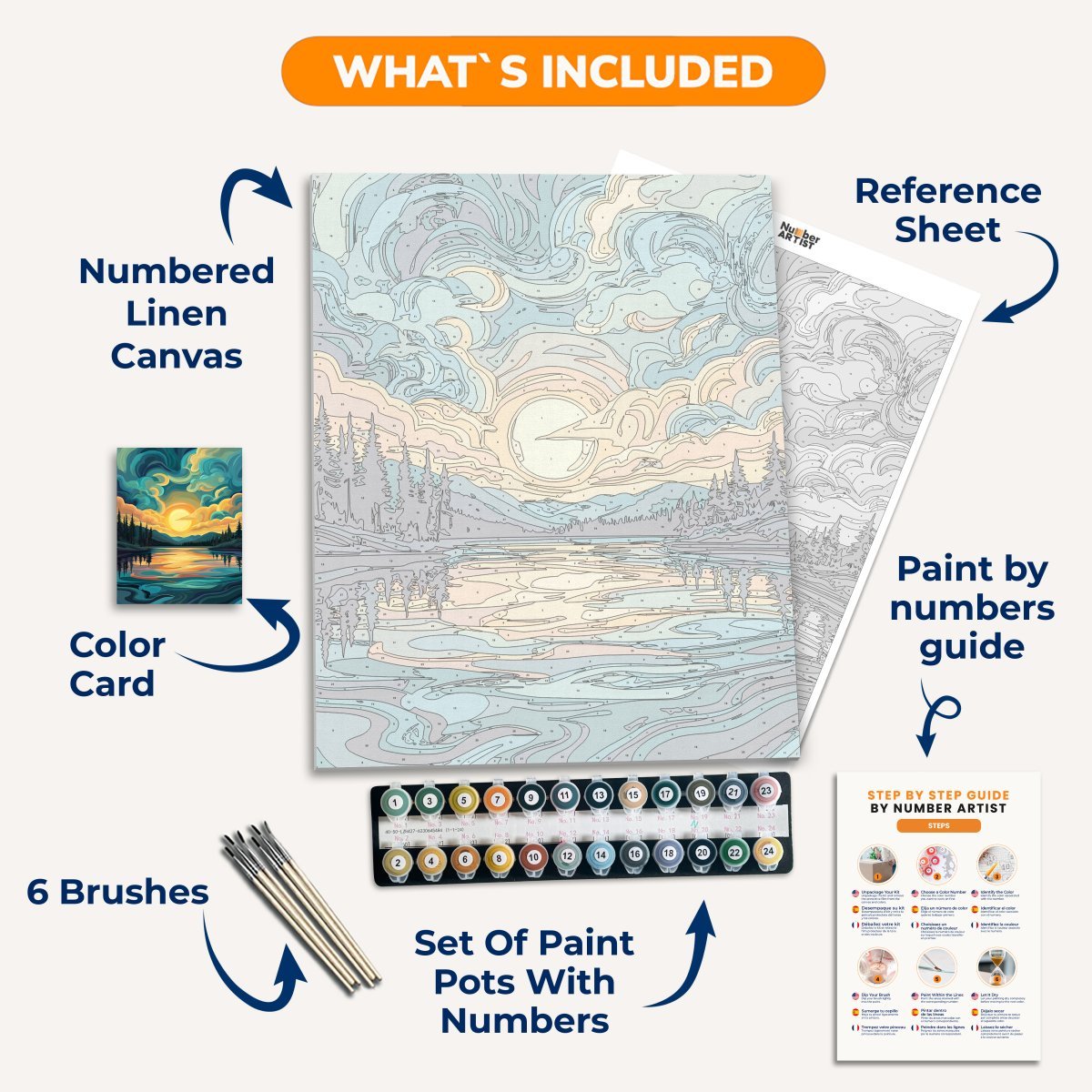 Swirling Bliss - Number Artist Diamond Painting Kits