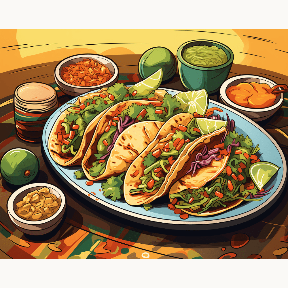 Tacos For Dinner - Number Artist Diamond Painting Kits