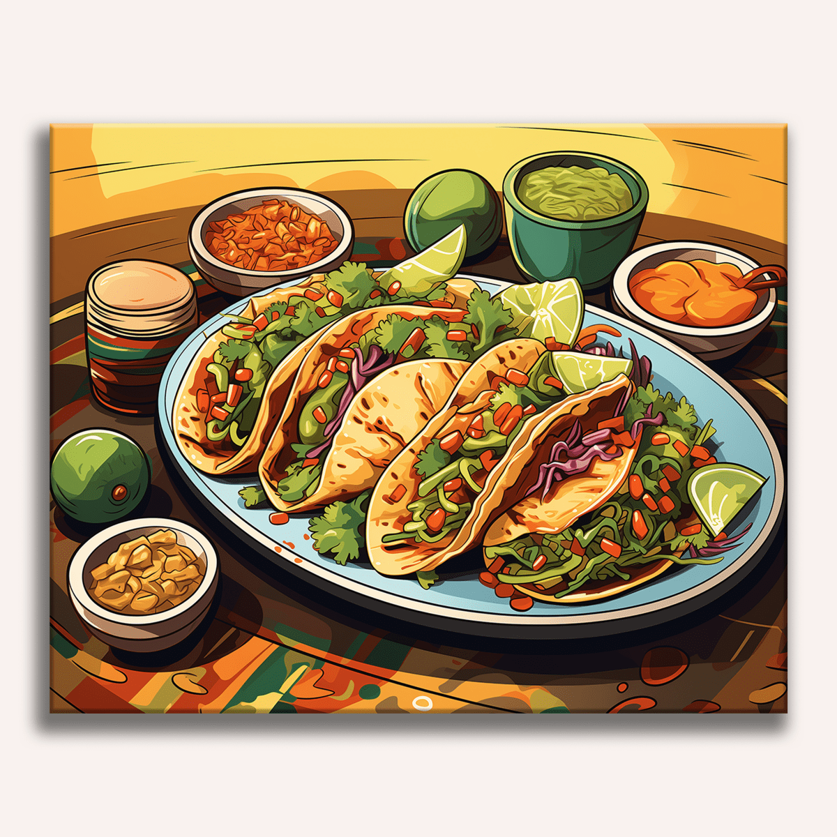 Tacos For Dinner - Number Artist Diamond Painting Kits