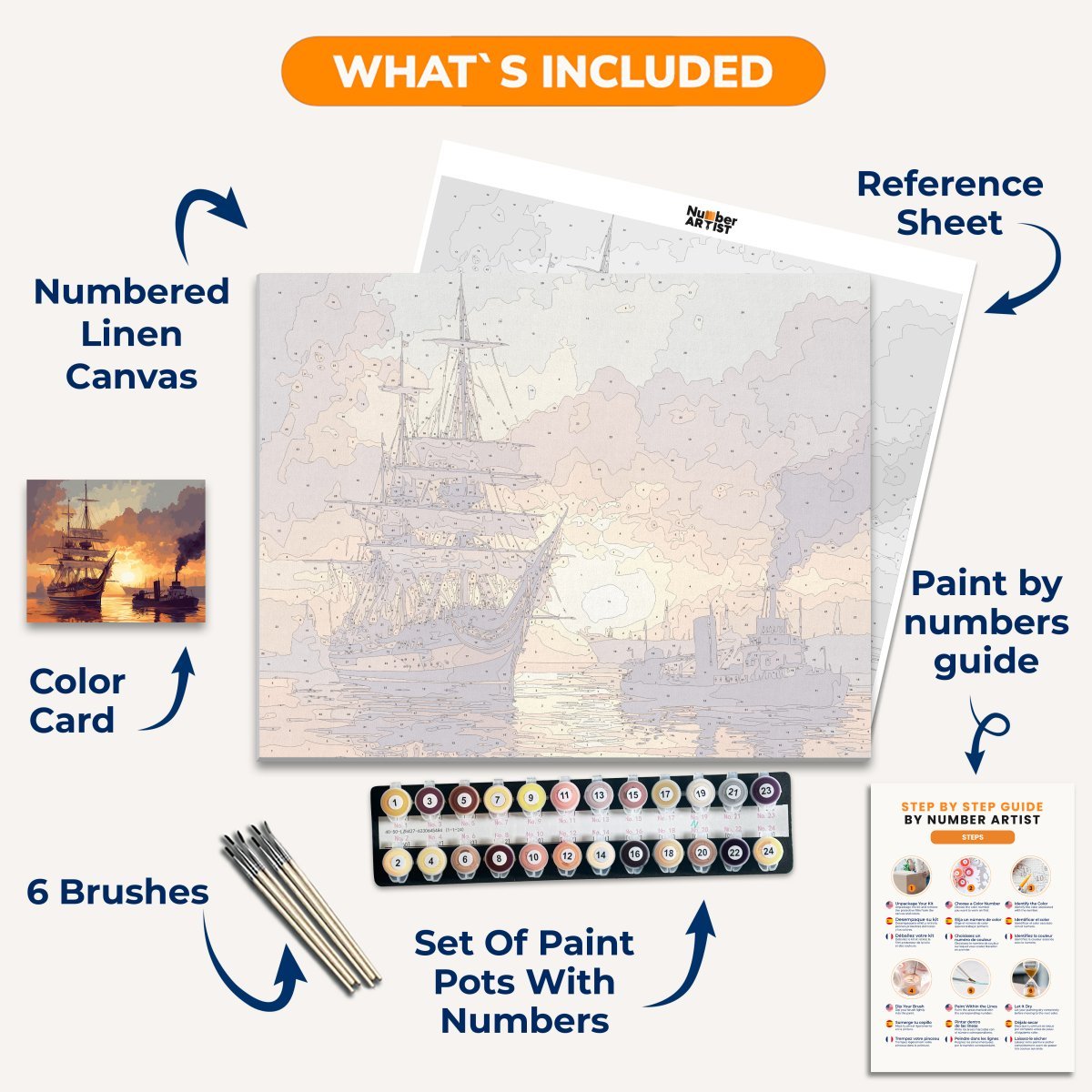The Fighting Temeraire - Number Artist Diamond Painting Kits