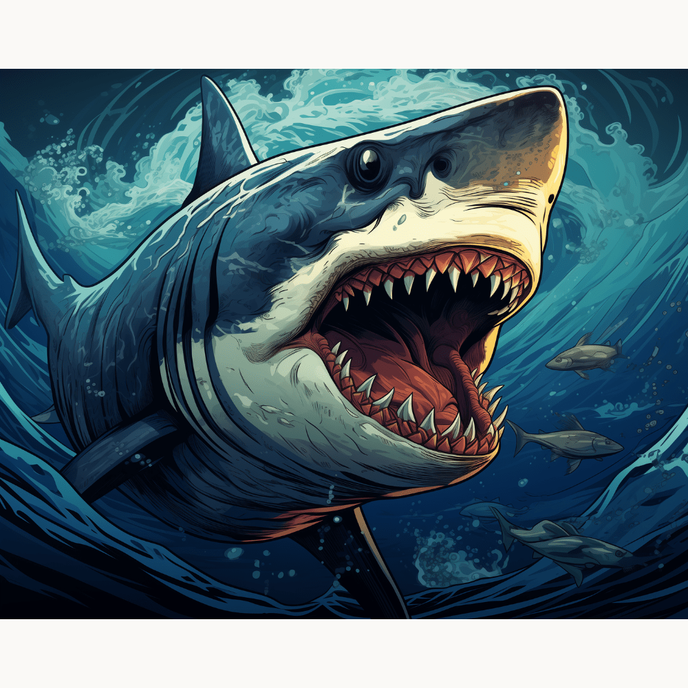 The Great White - Number Artist Diamond Painting Kits