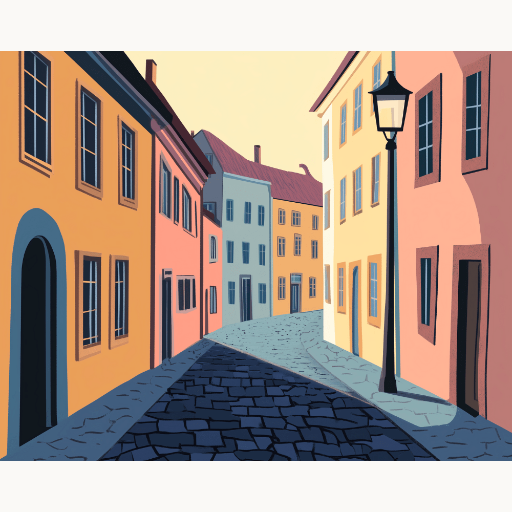 Town Alley - Number Artist Diamond Painting Kits