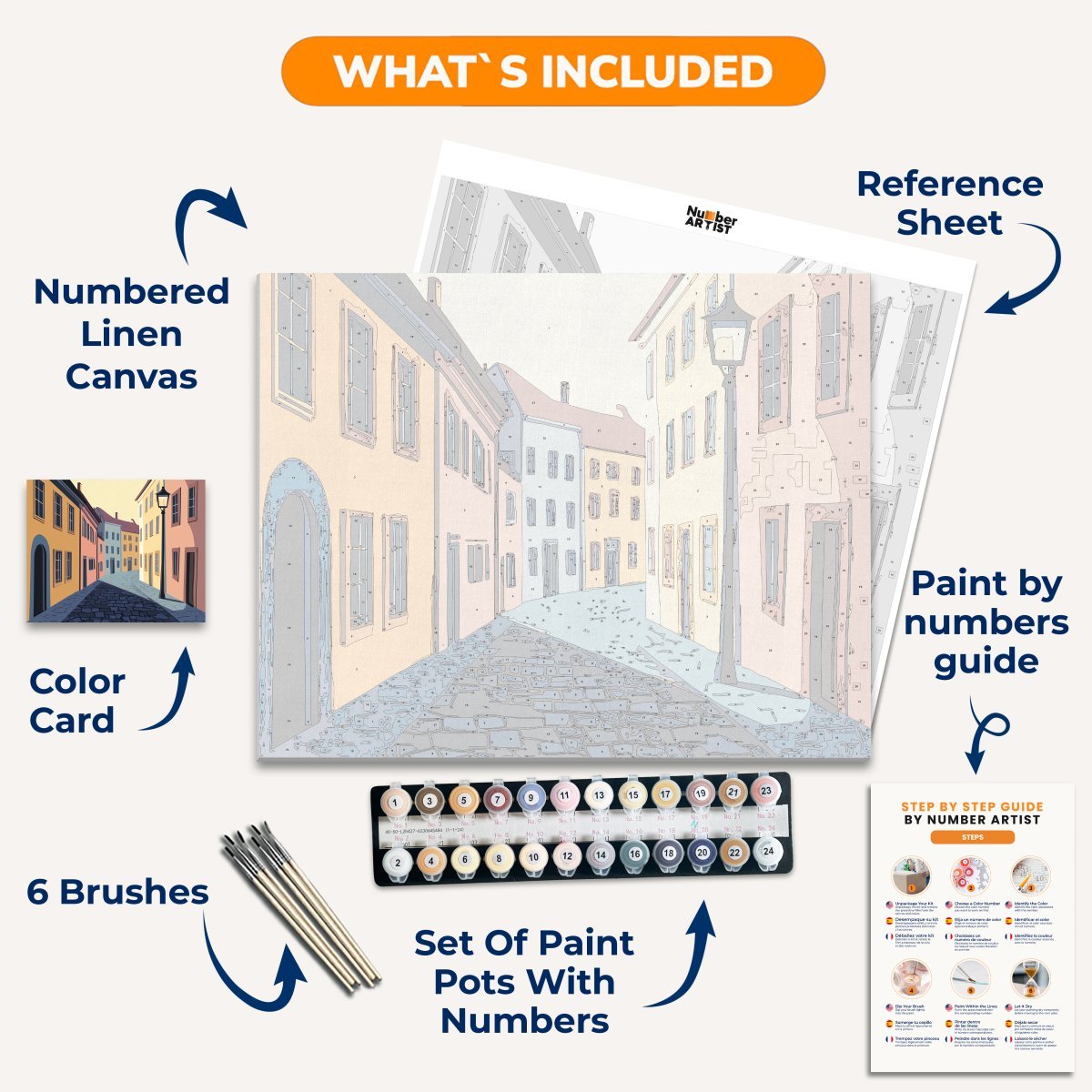 Town Alley - Number Artist Diamond Painting Kits
