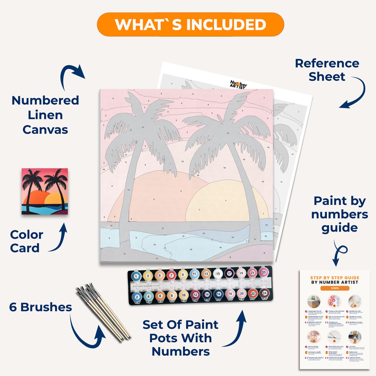 Tropical Haven - Number Artist Paint By Numbers Kits