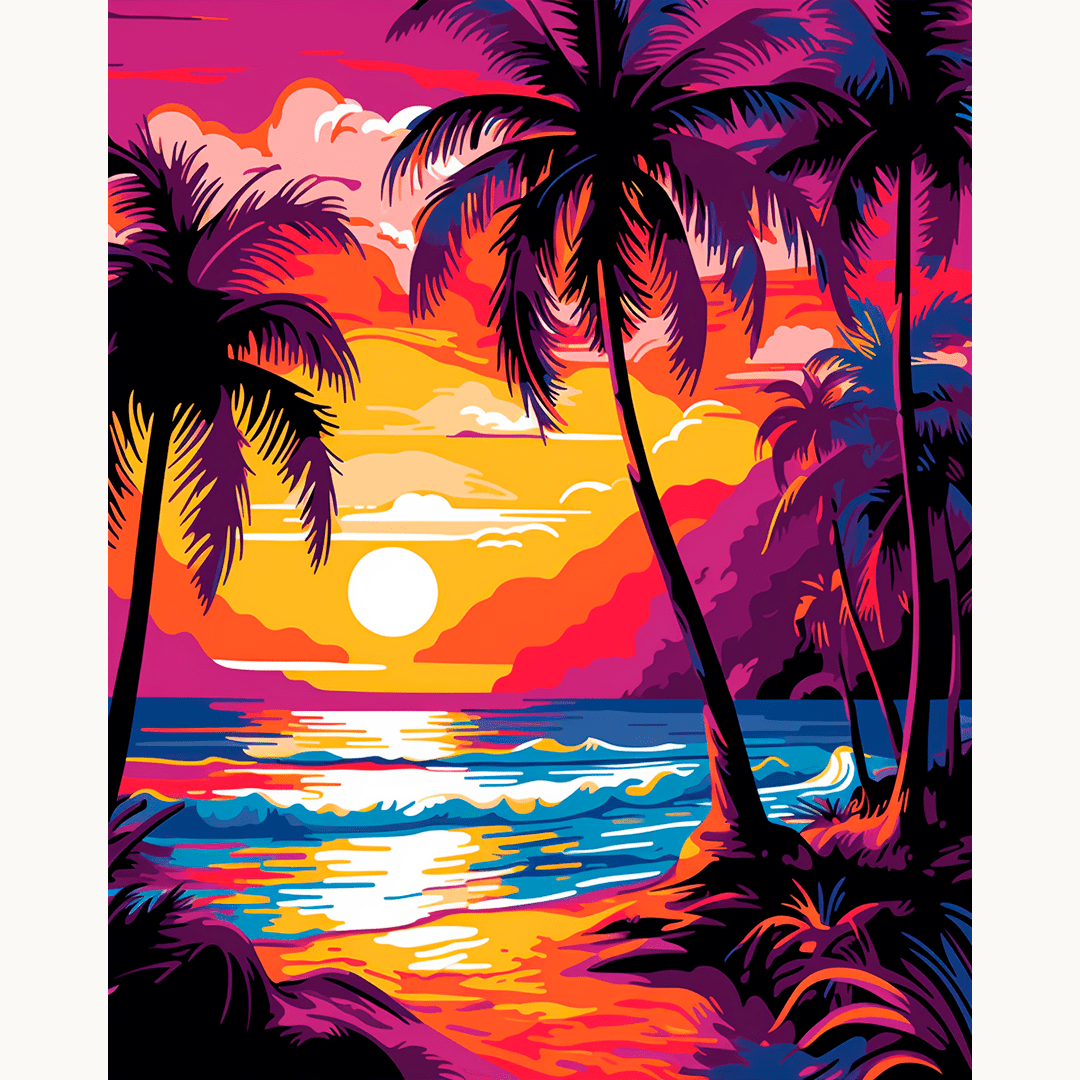 Tropical Sundown Palms