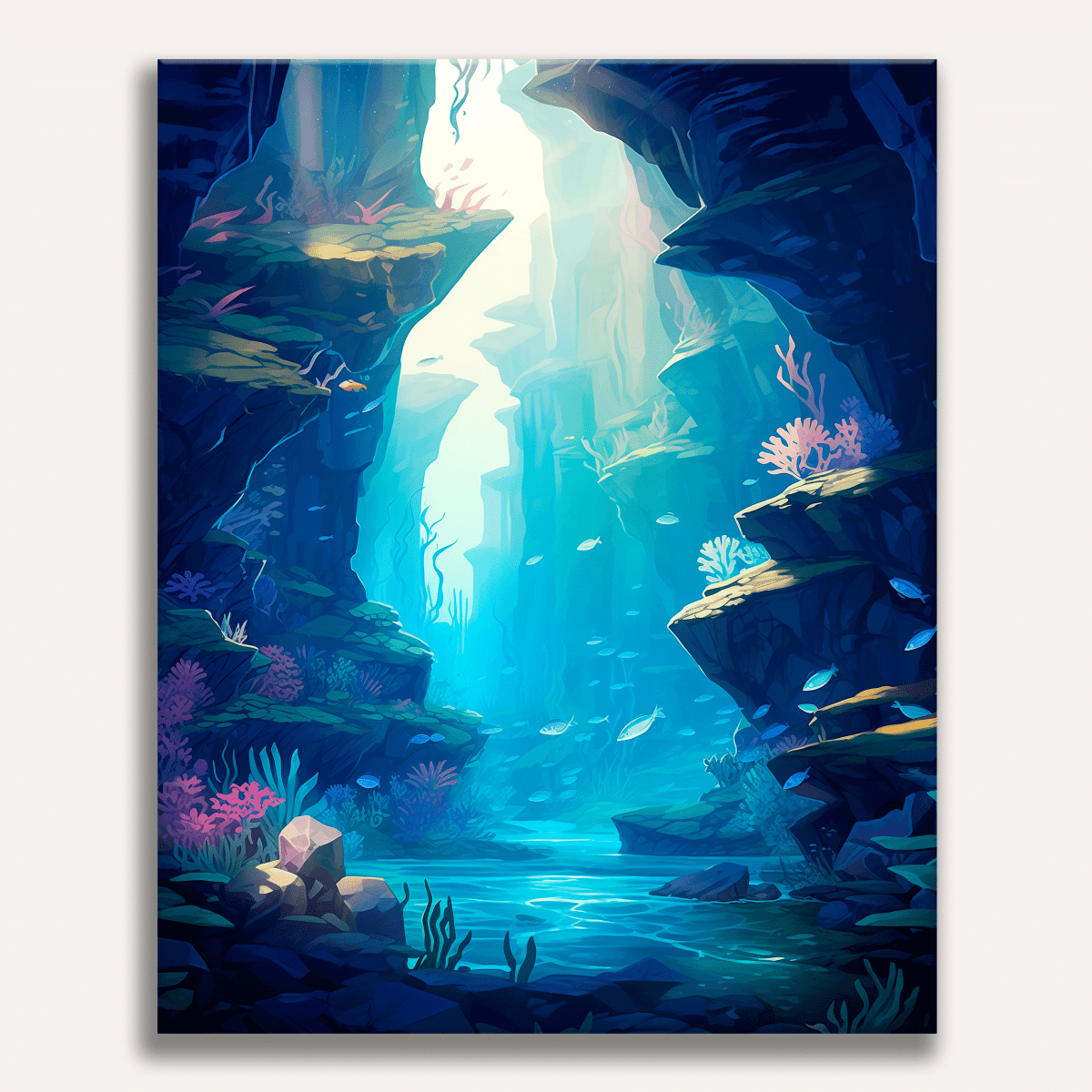 Underwater Lake - Number Artist Diamond Painting Kits