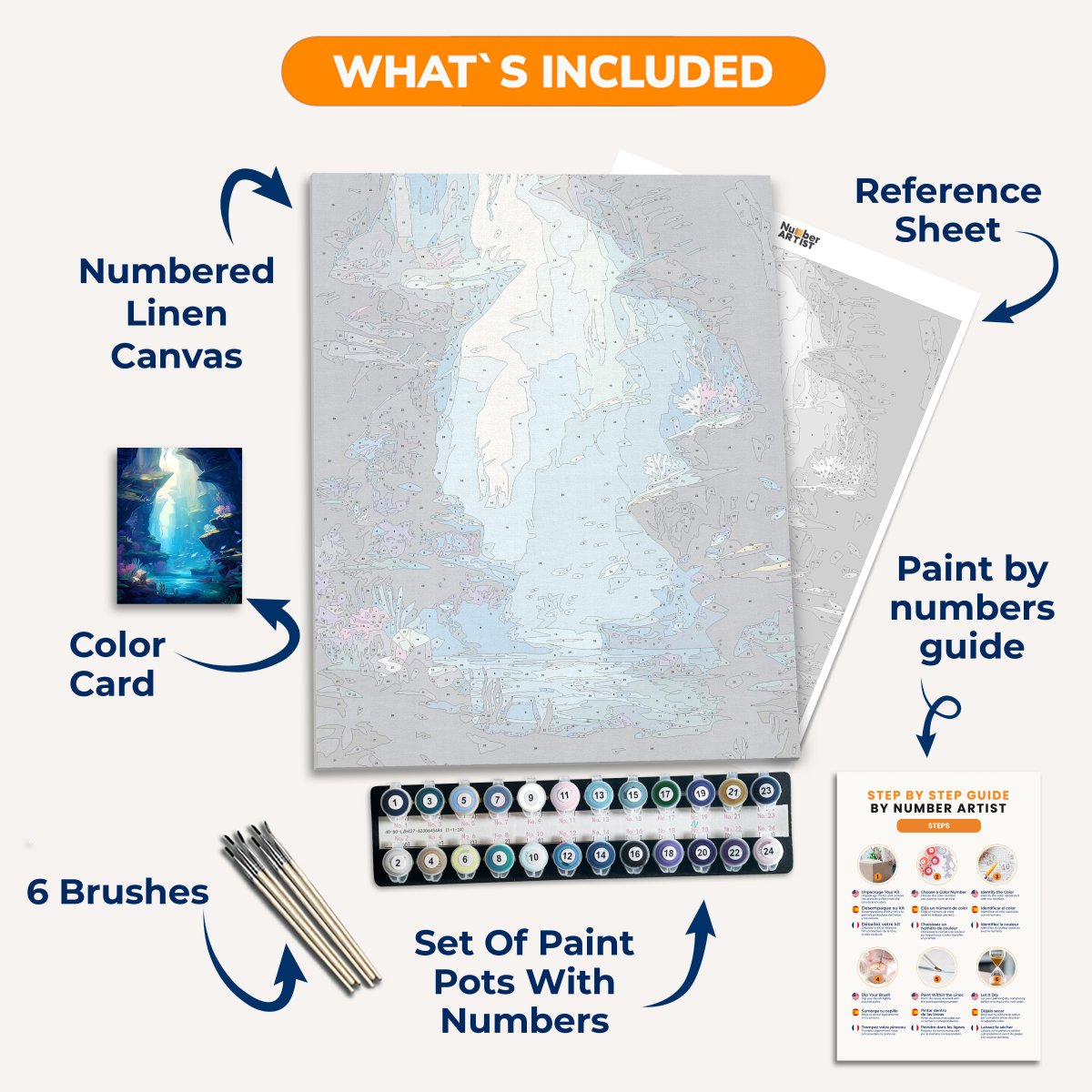 Underwater Lake - Number Artist Paint By Numbers Kits