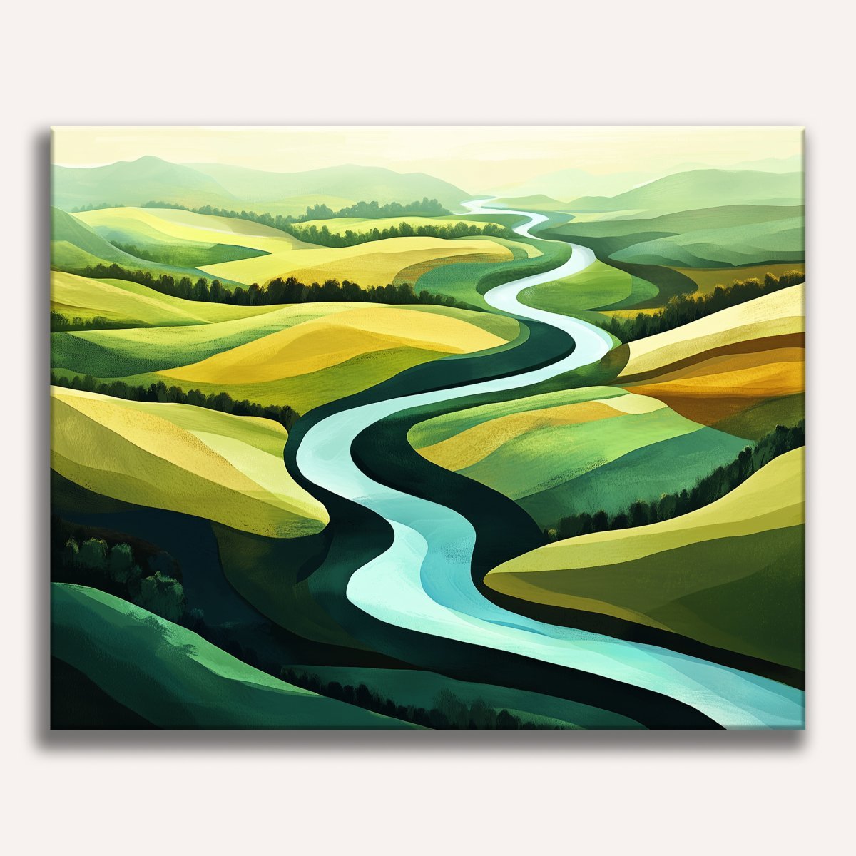 Valley River Meander - Number Artist Diamond Painting Kits