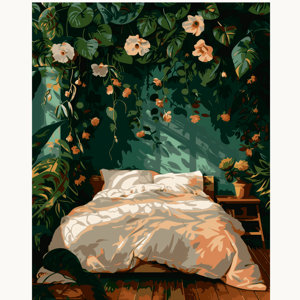 Verdant Bedroom - Number Artist Diamond Painting Kits