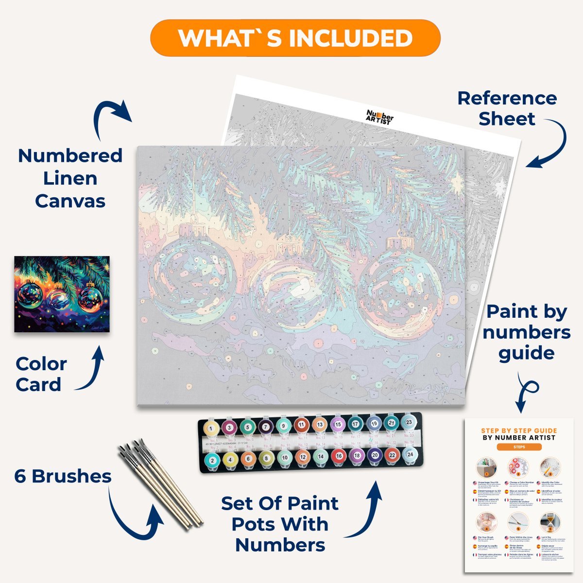 Vibrant Baubles - Number Artist Diamond Painting Kits
