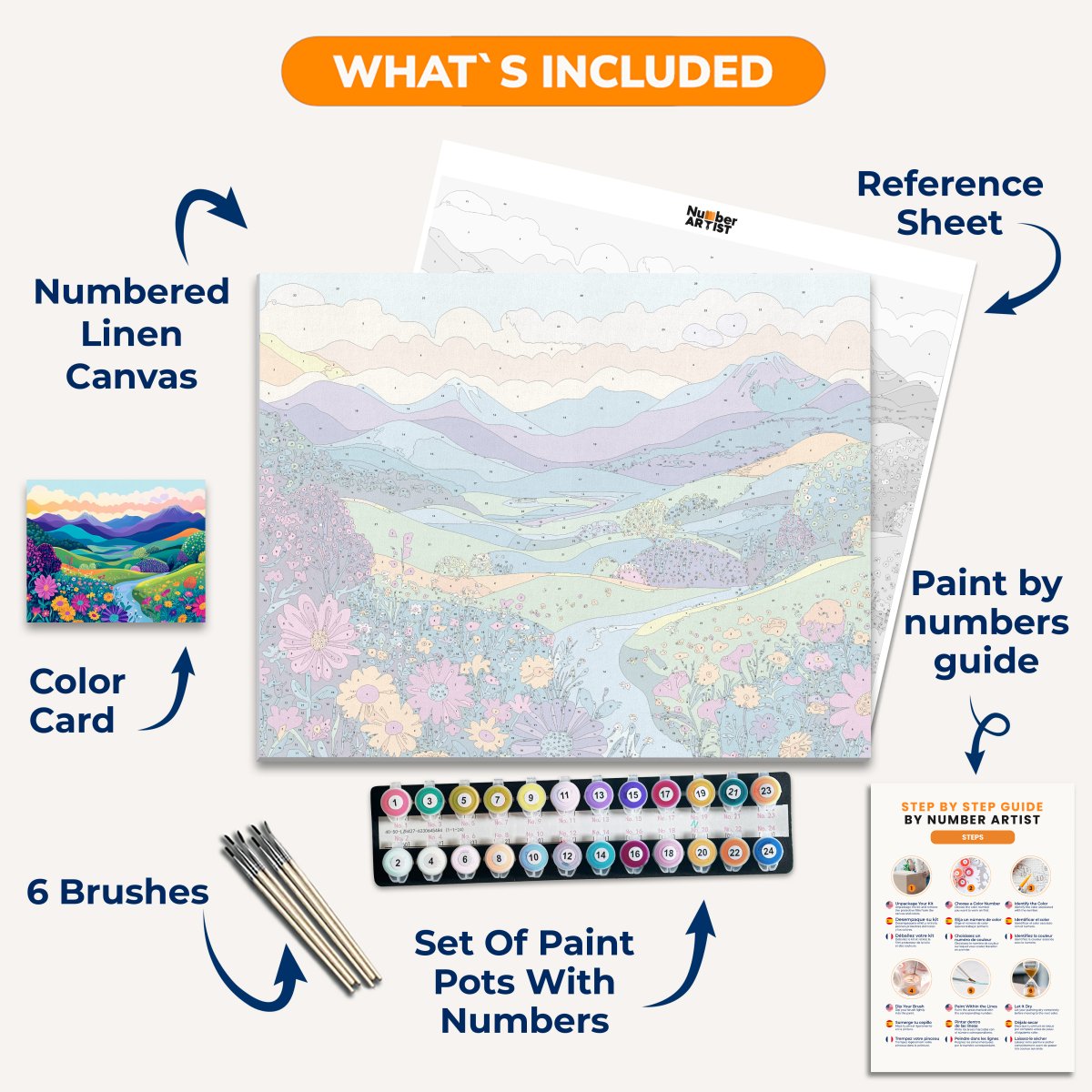 Vibrant Hills - Number Artist Paint By Numbers Kits