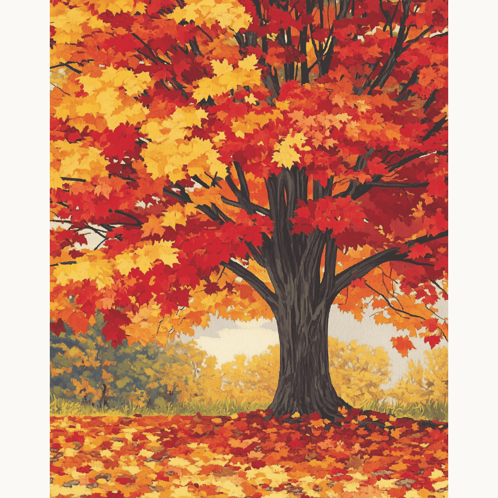 Vibrant Maple - Number Artist Diamond Painting Kits