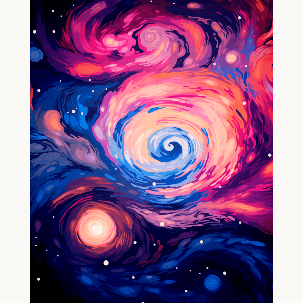 Vibrant Nebula - Number Artist Diamond Painting Kits