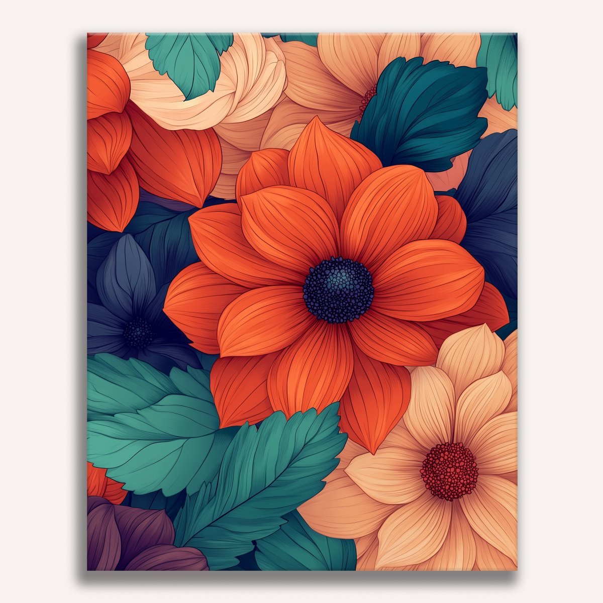 VIbrant Petals - Number Artist Diamond Painting Kits