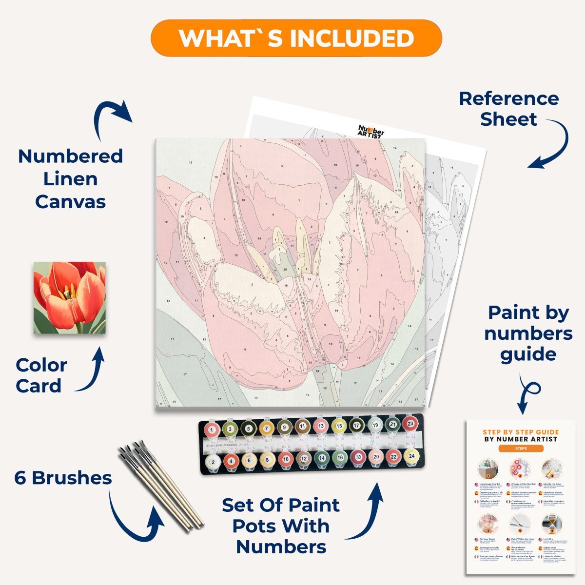 Vibrant Tulip - Number Artist Diamond Painting Kits