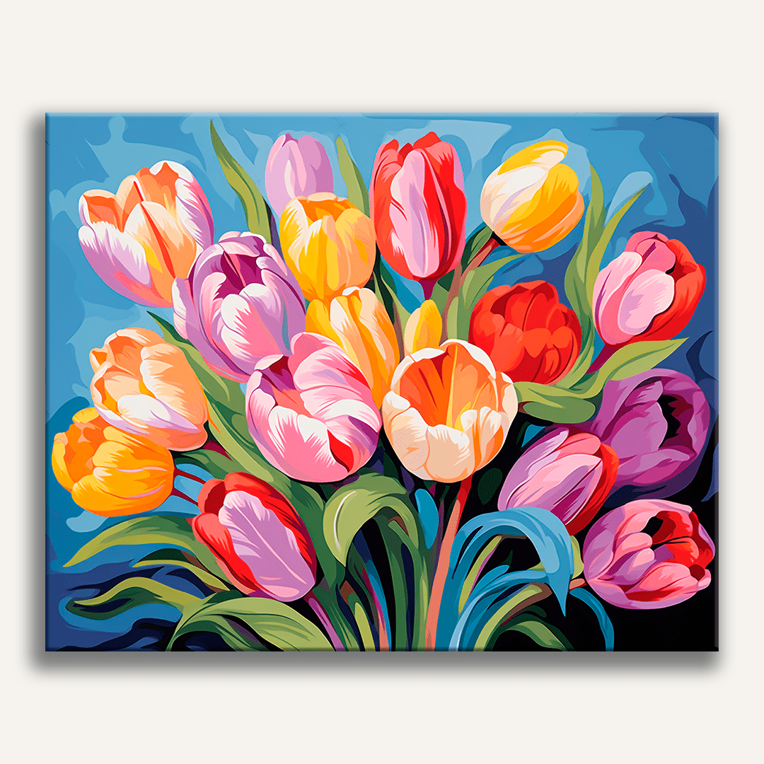 Vibrant Tulip Medley - Number Artist Paint by Numbers Kits