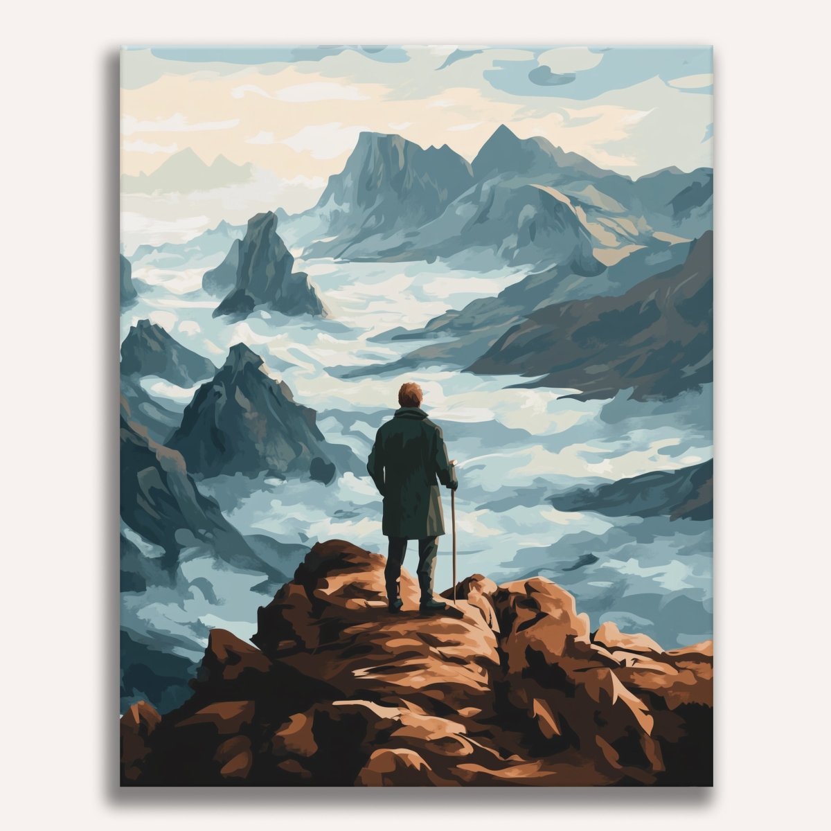 Wanderer Above the Sea - Number Artist Diamond Painting Kits