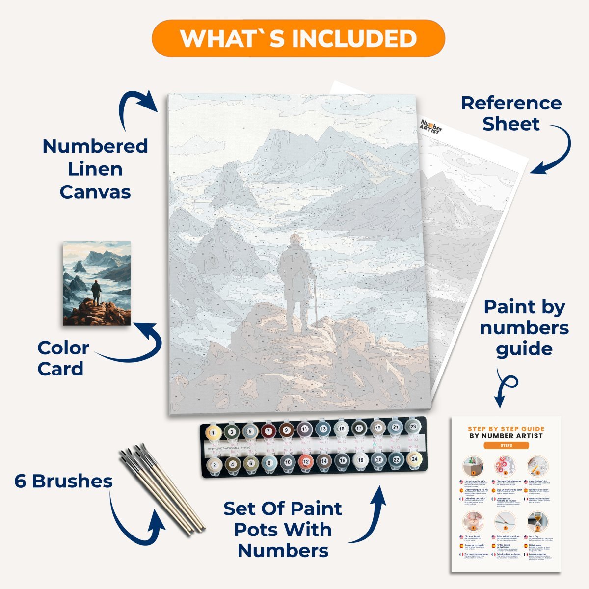 Wanderer Above the Sea - Number Artist Diamond Painting Kits
