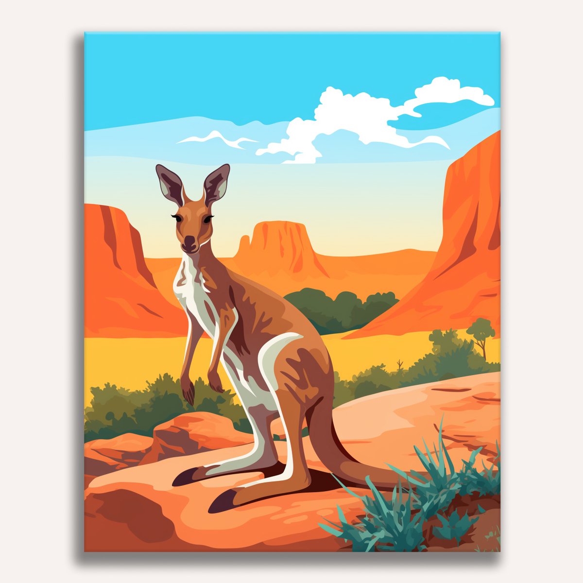 Wandering Kangaroo - Number Artist Paint By Numbers Kits