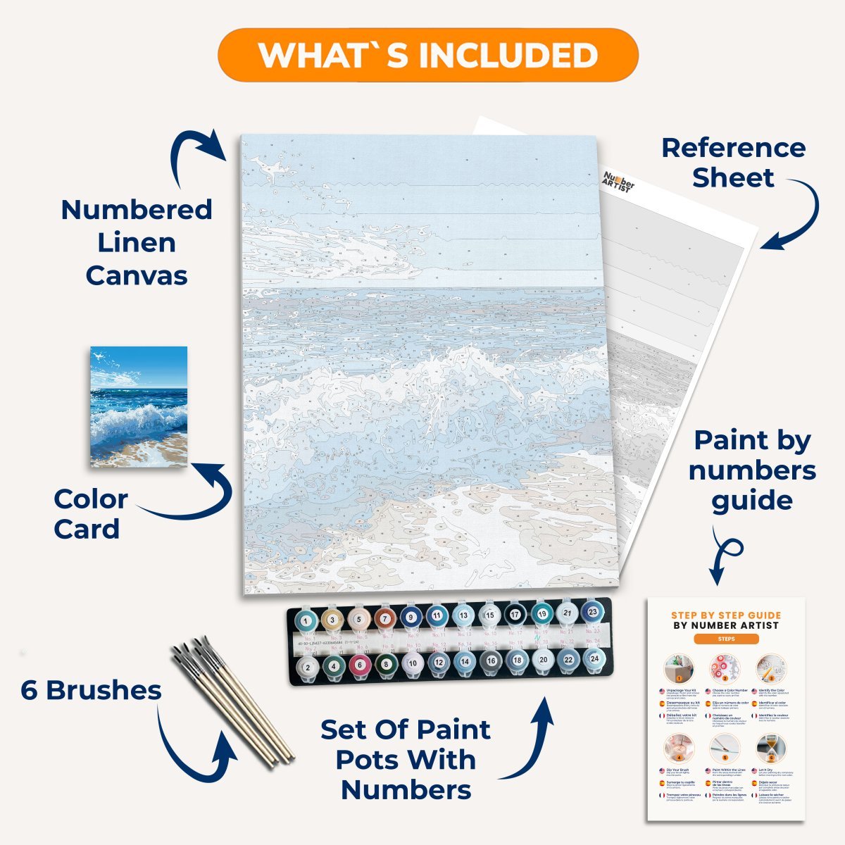 Warm Beach Waves - Number Artist Diamond Painting Kits