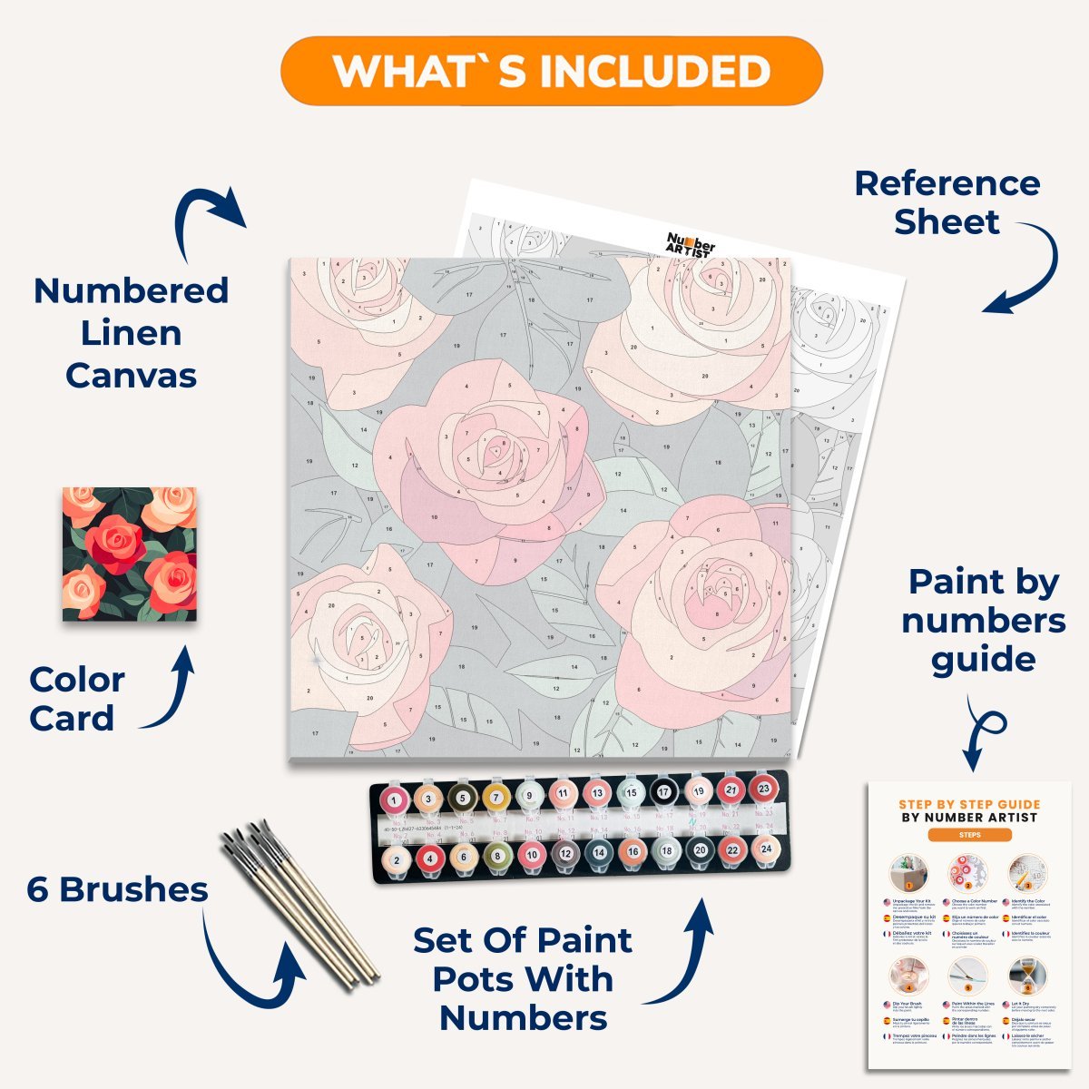 Warm Roses - Number Artist Diamond Painting Kits