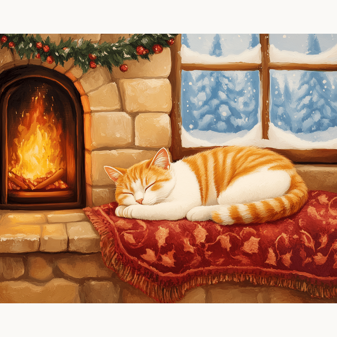 Warm Winter Slumber - Number Artist Diamond Painting Kits