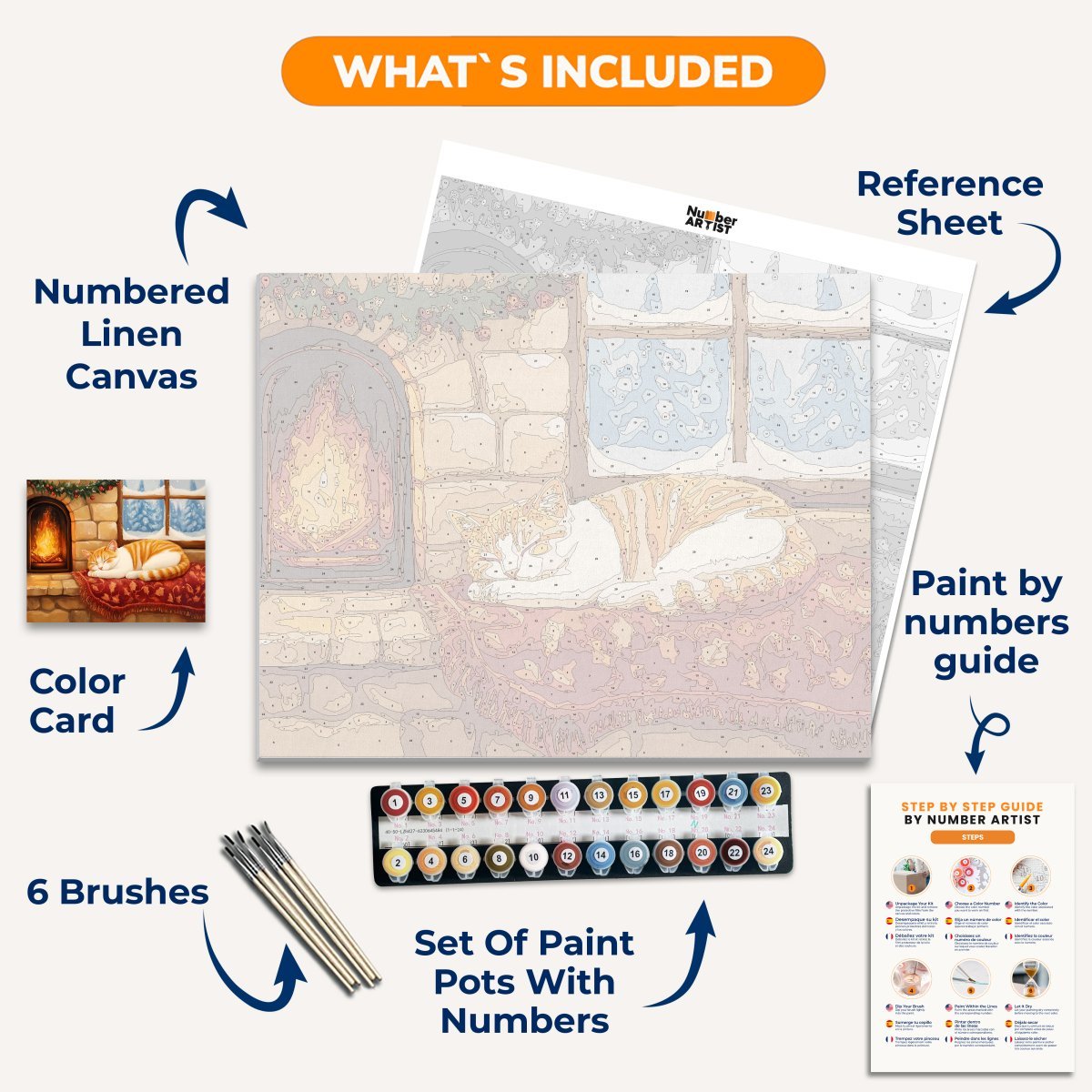 Warm Winter Slumber - Number Artist Diamond Painting Kits