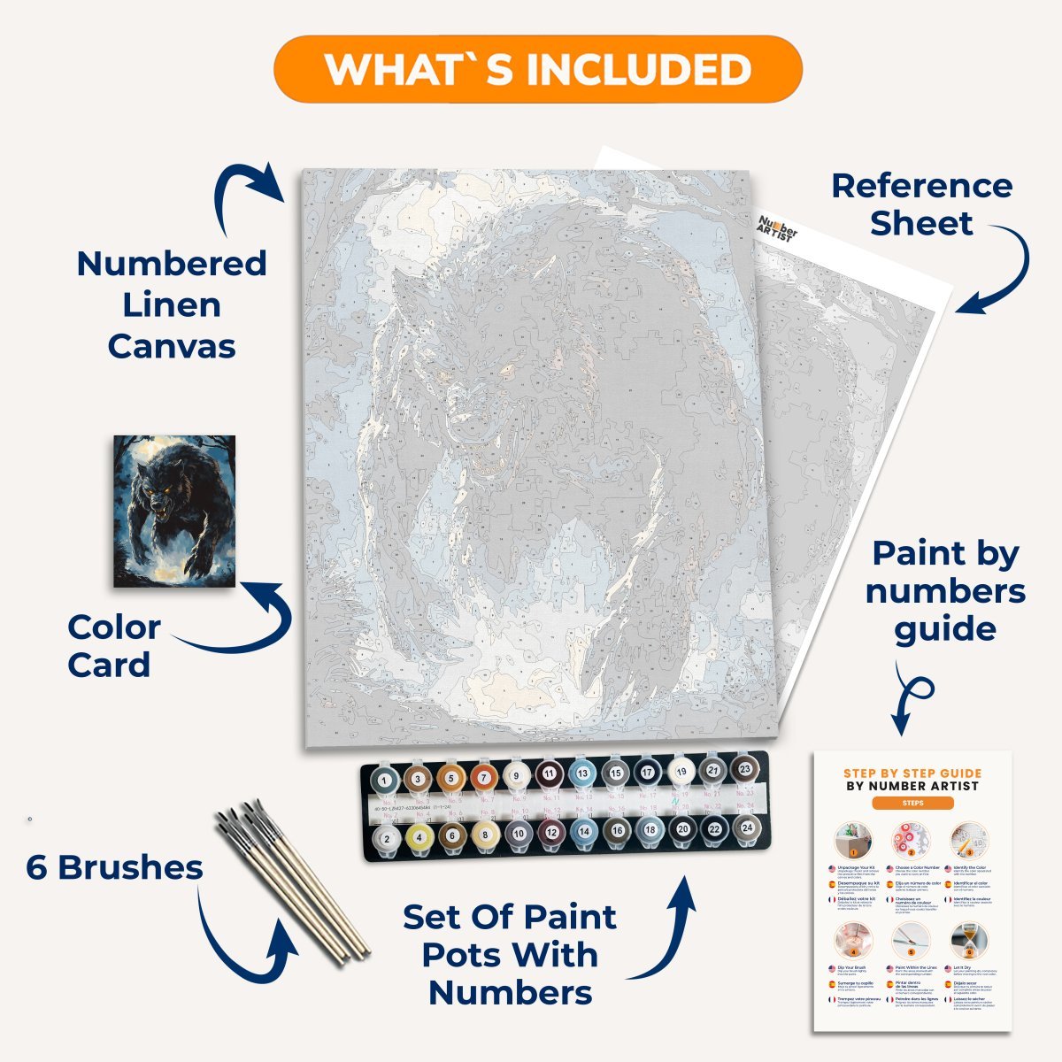 Werewolf Awakens - Number Artist Diamond Painting Kits