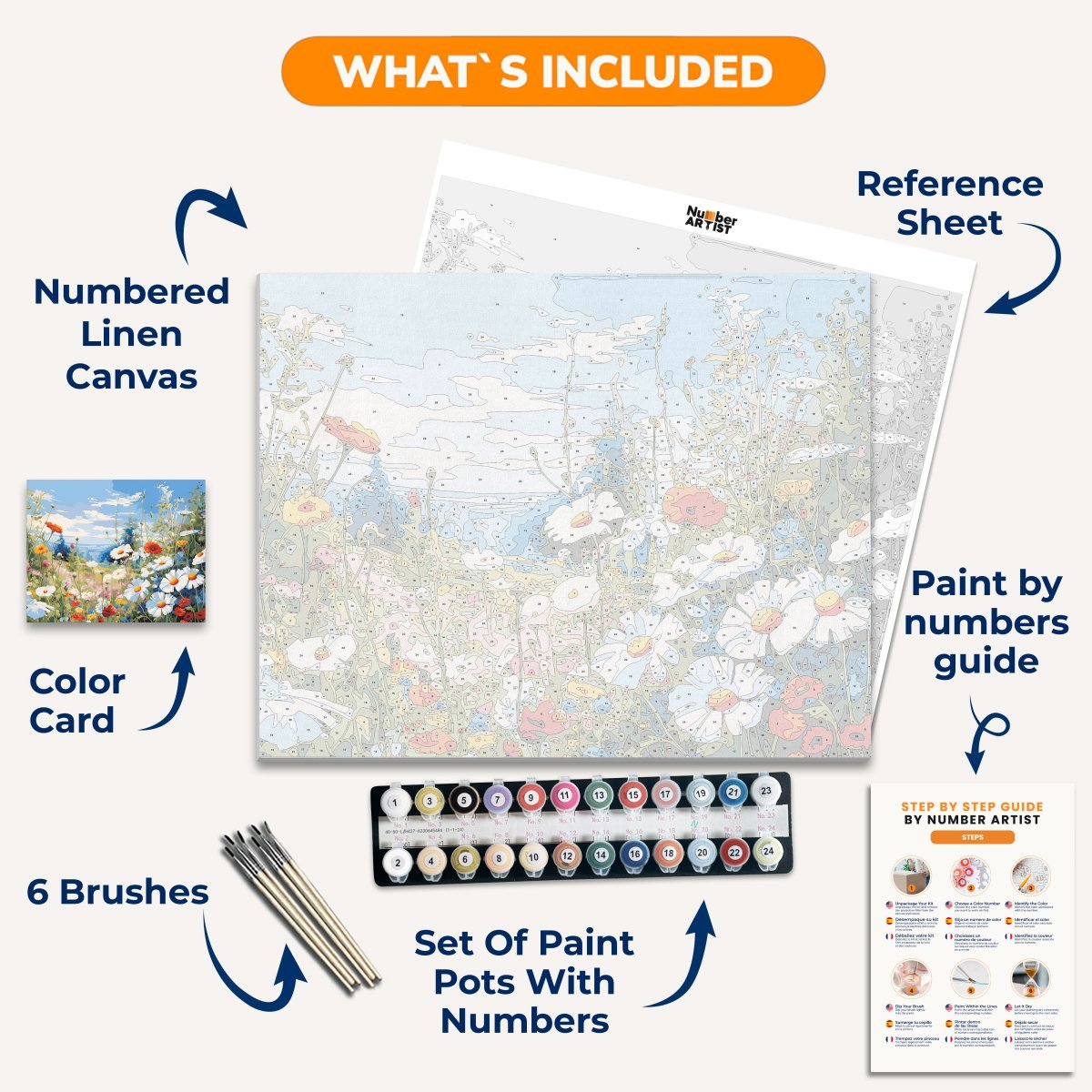 Wildflower Meadow - Number Artist Diamond Painting Kits