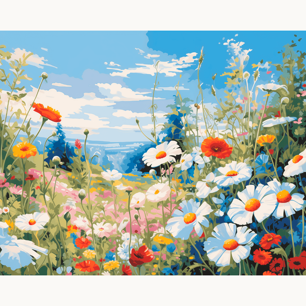 Wildflower Meadow - Number Artist Diamond Painting Kits