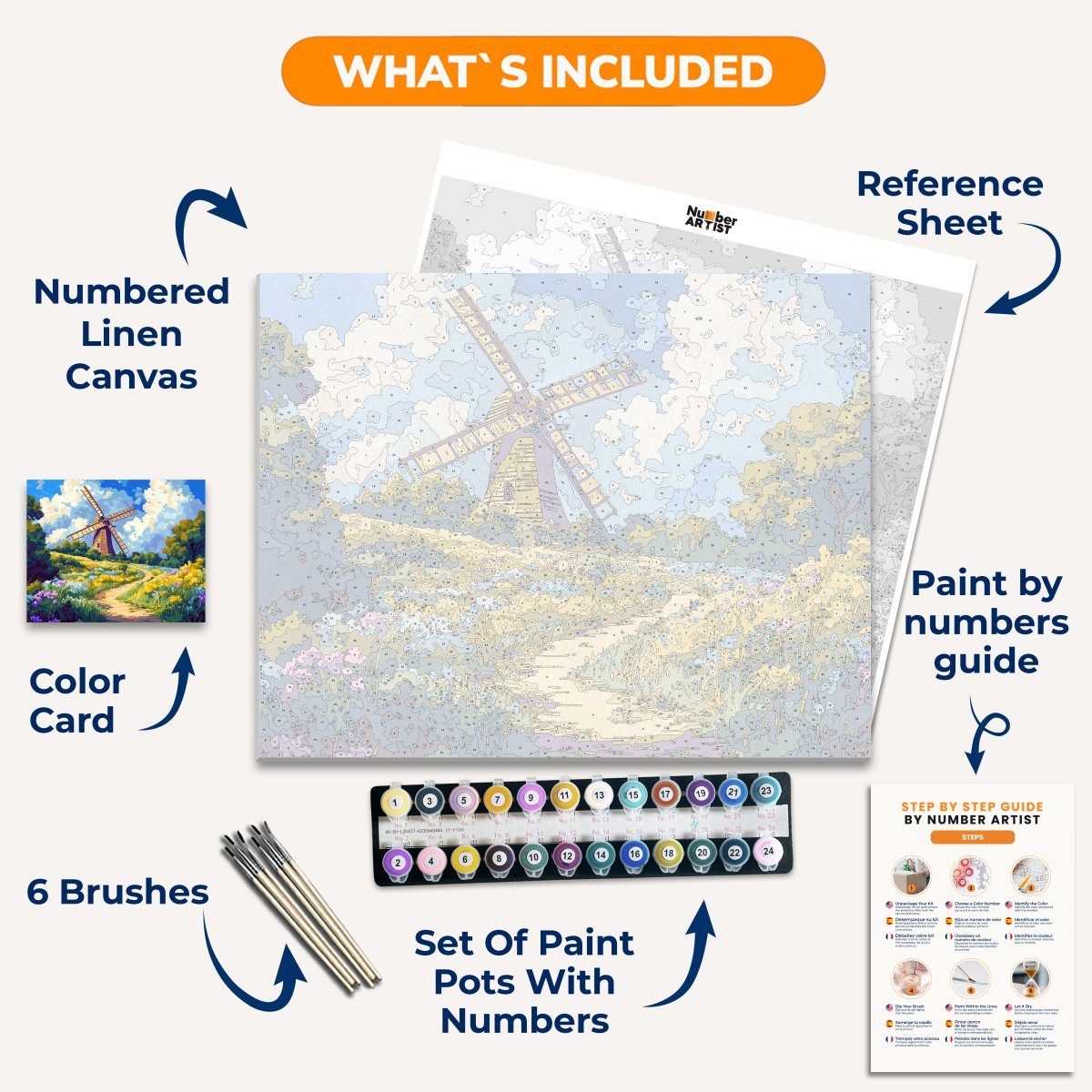 Windmill Clearing - Number Artist Diamond Painting Kits