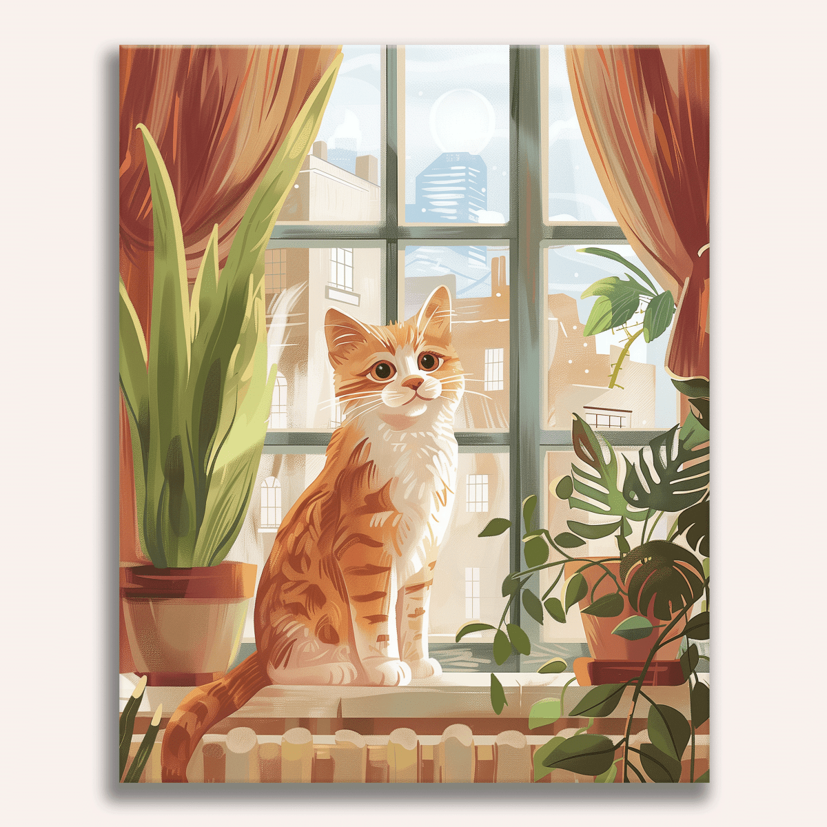 Windowsill Kitten - Number Artist Diamond Painting Kits