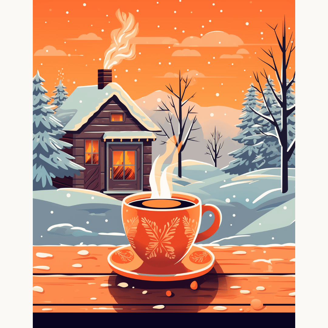 Winter Coffee - Number Artist Diamond Painting Kits