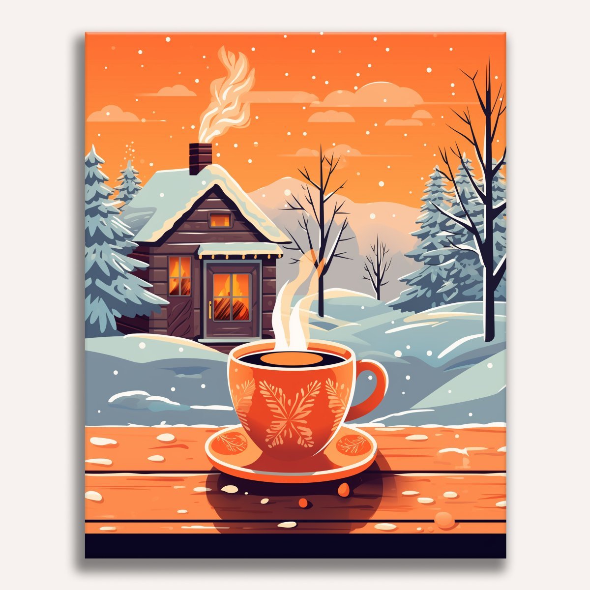 Winter Coffee - Number Artist Diamond Painting Kits