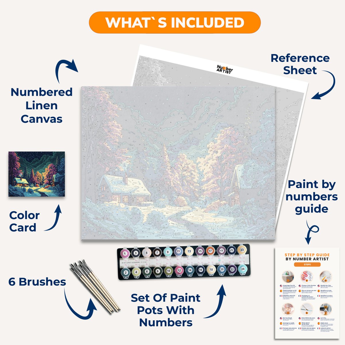 Winter Evening - Number Artist Paint By Numbers Kits