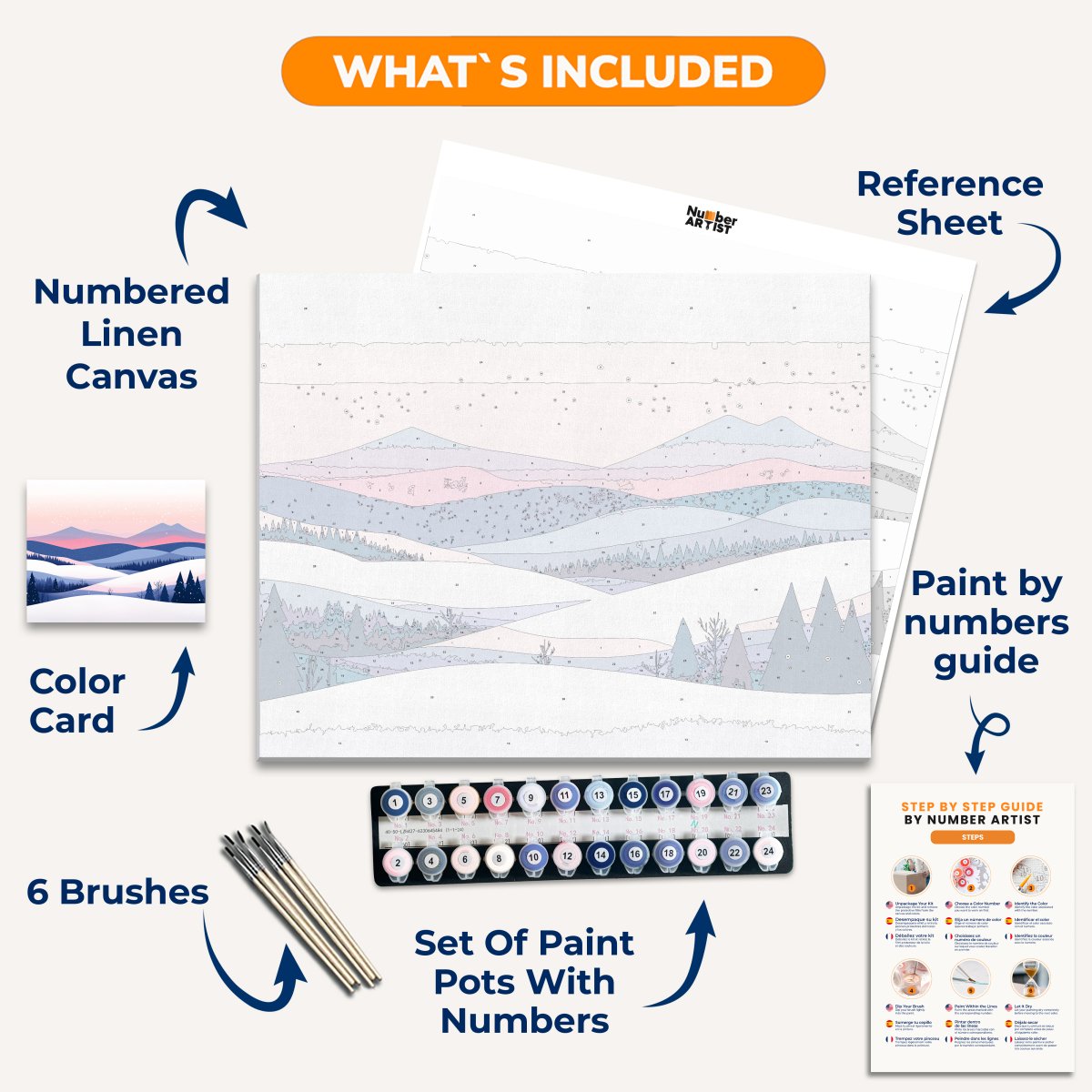 Winter Hills - Number Artist Paint By Numbers Kits