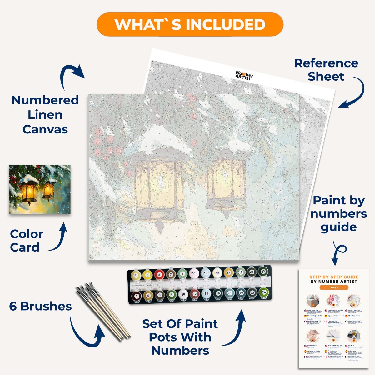 Winter Lanterns - Number Artist Diamond Painting Kits