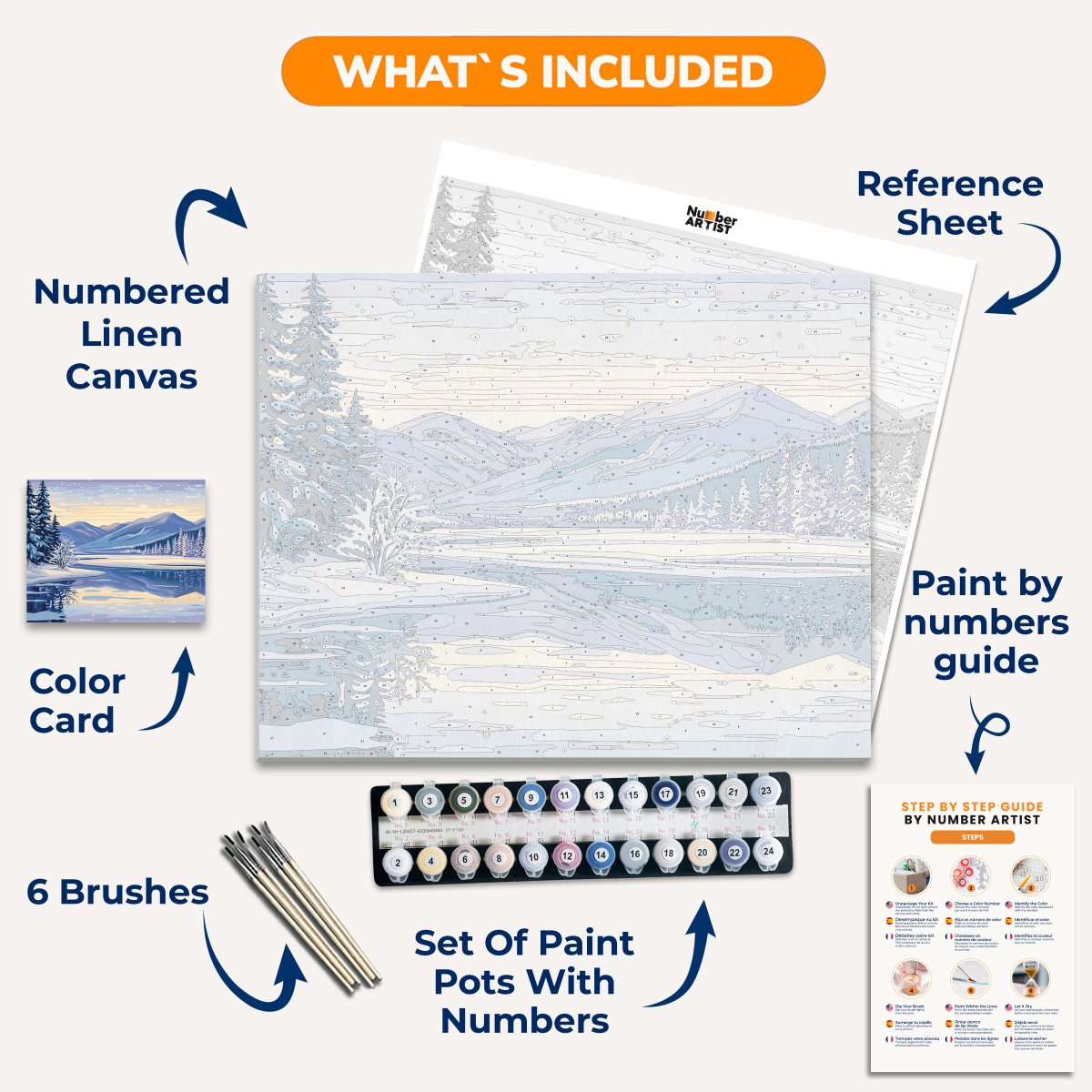 Winter Reflection - Number Artist Paint By Numbers Kits