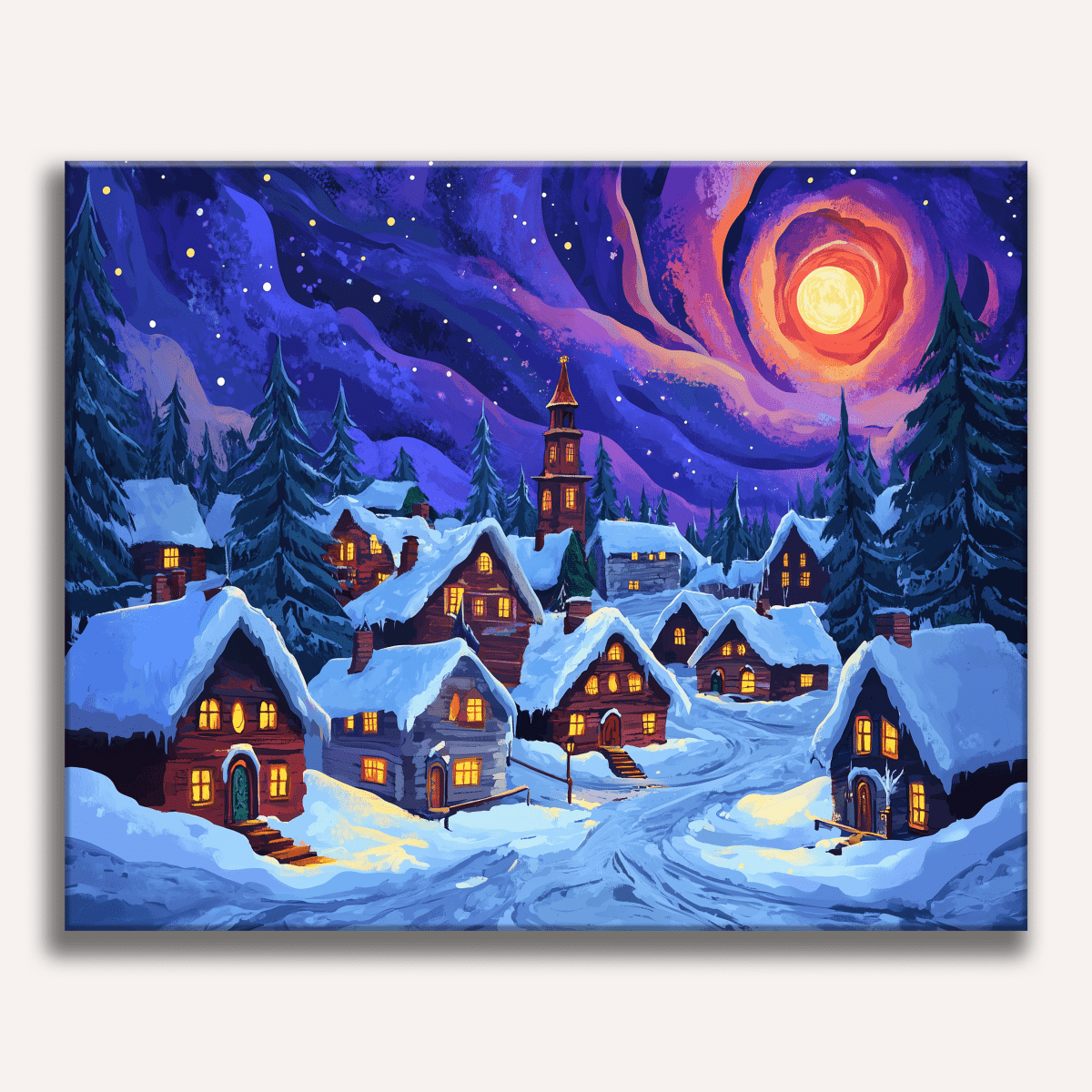 Winter Village - Number Artist Diamond Painting Kits