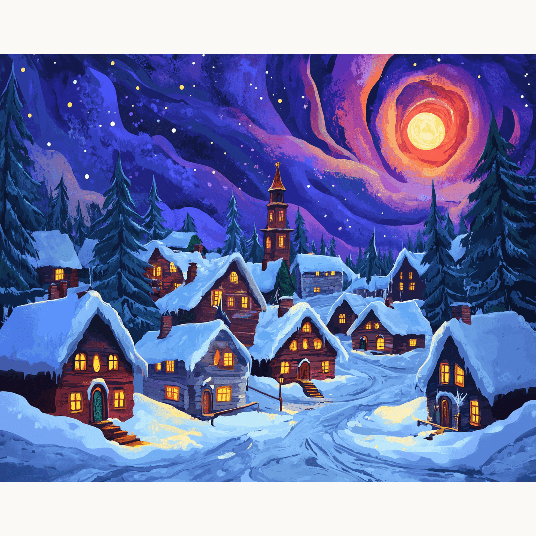 Winter Village - Number Artist Diamond Painting Kits