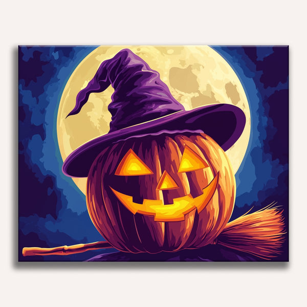 Witch's Pumpkin Paint by Numbers Kit