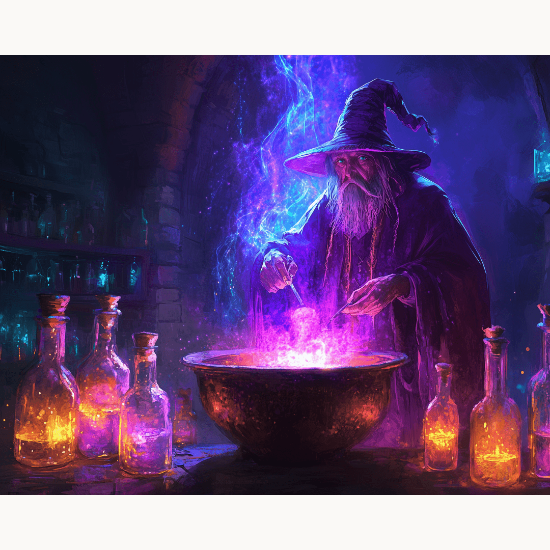 Wizard's Potions - Number Artist Diamond Painting Kits